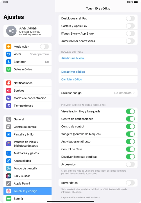 Pulsa el indicador junto a 