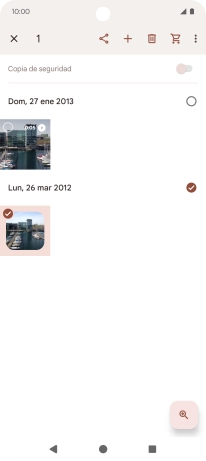 Pulsa las fotografías o los vídeos deseados para seleccionarlos.