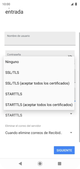 Pulsa Ninguno para desactivar la función.