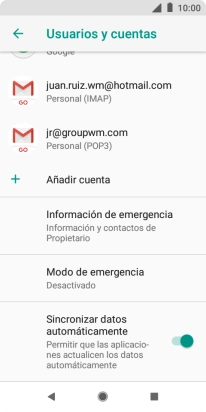 Pulsa el indicador junto a 