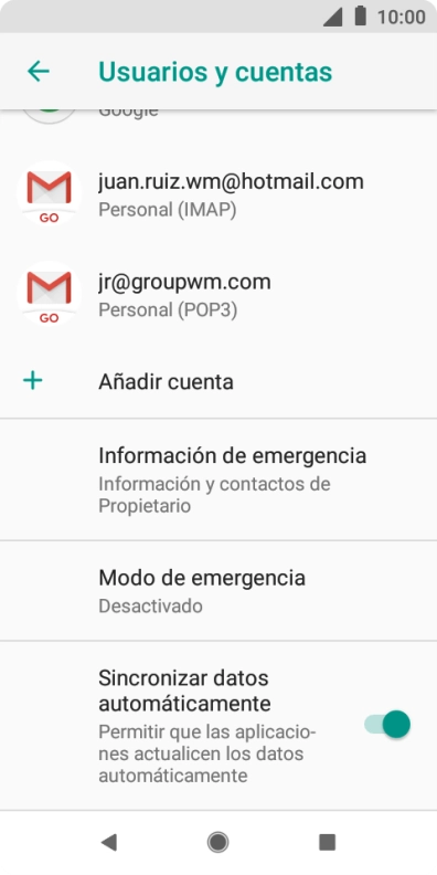 Pulsa el indicador junto a 