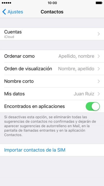 Pulsa Importar contactos de la SIM.