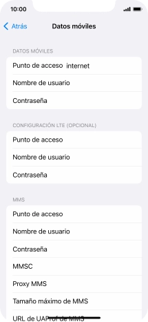 Pulsa  Punto de acceso e introduce airtelwap.es.