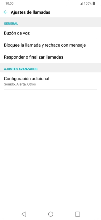 Pulsa Configuración adicional.