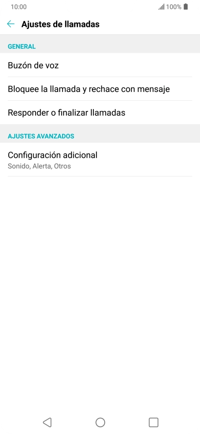 Pulsa Configuración adicional.