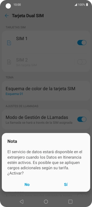 Pulsa el ajuste deseado para activar o desactivar la función.
