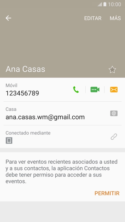 Pulsa el número de teléfono deseado.