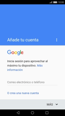 Si no tienes una cuenta de Google, pulsa O crea una nueva cuenta y sigue las indicaciones de la pantalla para ver cómo crear una cuenta nueva.