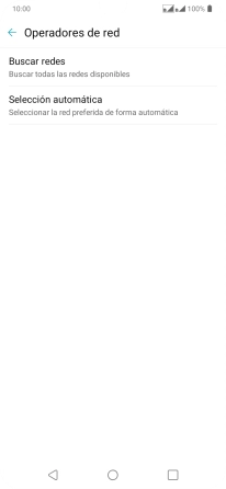 Pulsa Buscar redes y espera mientras el teléfono está buscando redes.