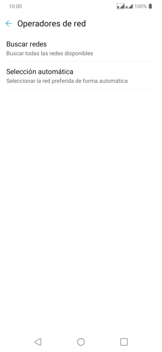 Pulsa Buscar redes y espera mientras el teléfono está buscando redes.