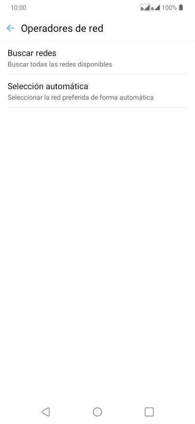 Pulsa Buscar redes y espera mientras el teléfono está buscando redes.