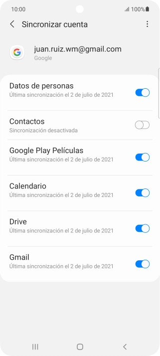 Pulsa el indicador junto a 