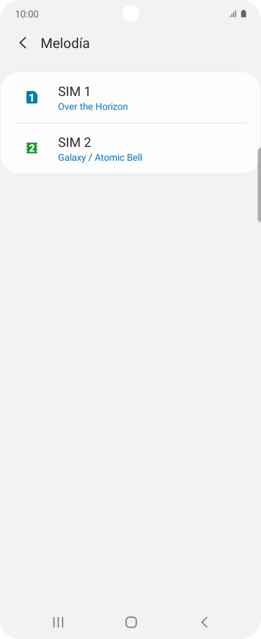 Pulsa el nombre de la tarjeta SIM.