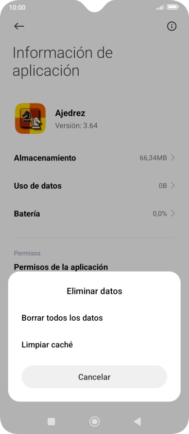 Pulsa Limpiar caché.