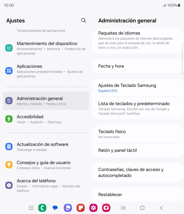 Pulsa Fecha y hora.