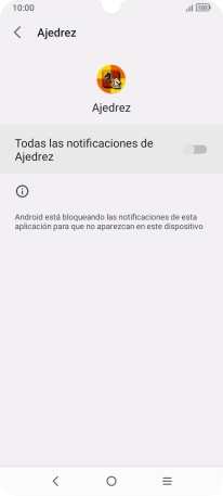 Pulsa el indicador bajo el nombre de la app para activar o desactivar la función.