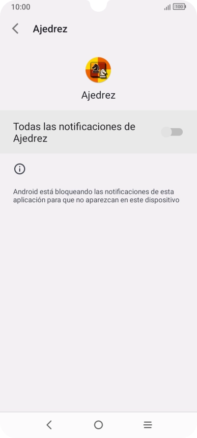 Pulsa el indicador bajo el nombre de la app para activar o desactivar la función.