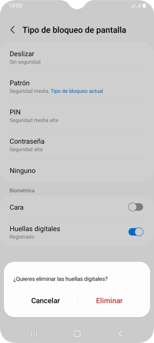 Pulsa Eliminar.