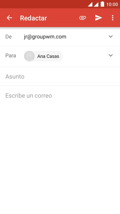 Pulsa Asunto e introduce el asunto deseado.