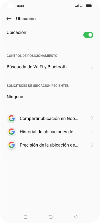 Pulsa Precisión de la ubicación de....