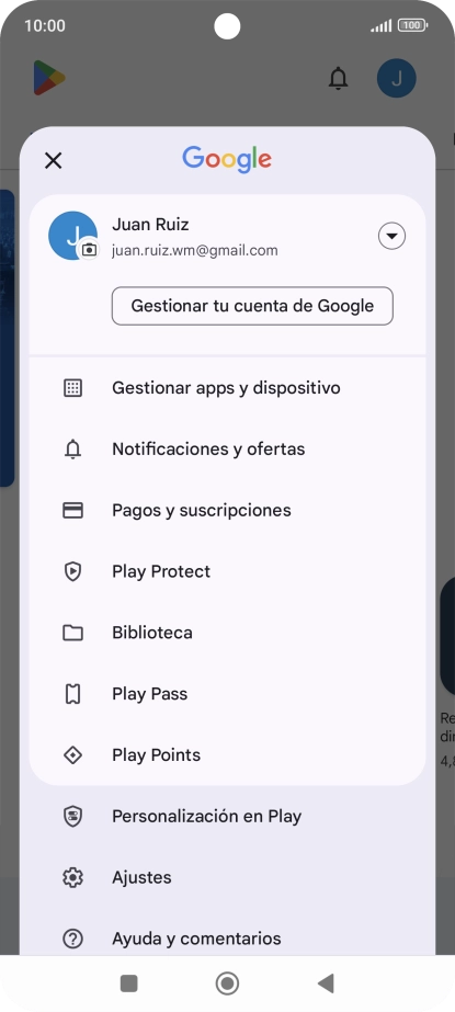 Pulsa Gestionar apps y dispositivo.