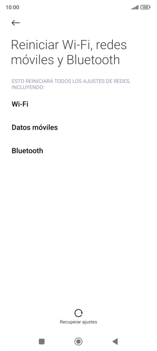 Pulsa Recuperar ajustes.