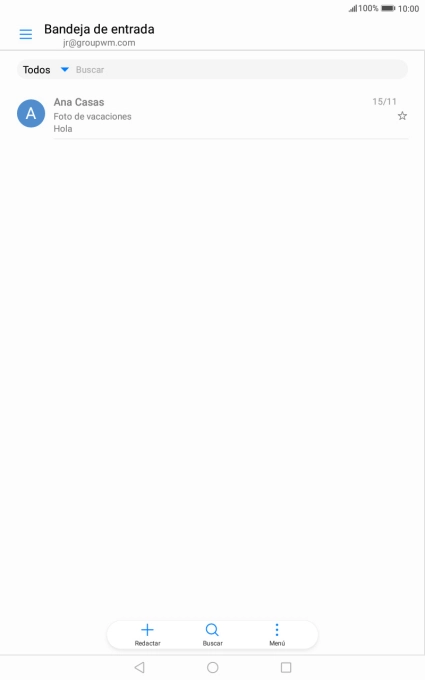 Desliza el dedo hacia la derecha desde la parte izquierda de la pantalla.
