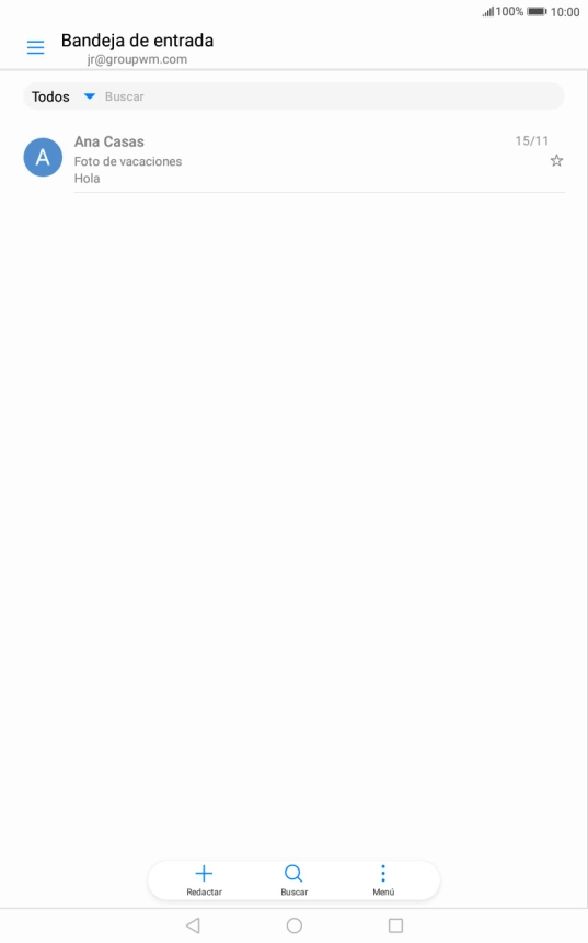 Desliza el dedo hacia la derecha desde la parte izquierda de la pantalla.