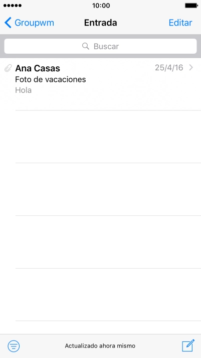 Pulsa el nombre de la cuenta de correo electrónico.
