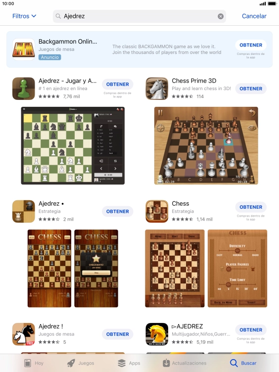 Pulsa la app deseada.