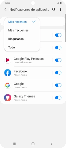 Pulsa el ajuste deseado.