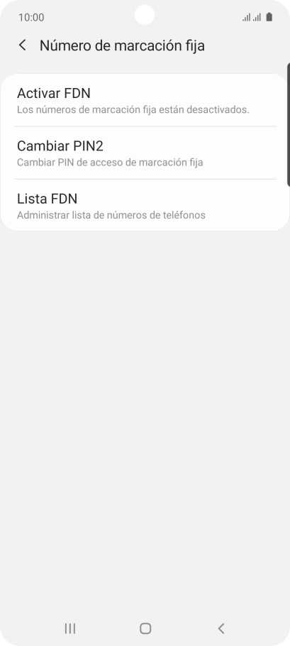 Pulsa Activar FDN.
