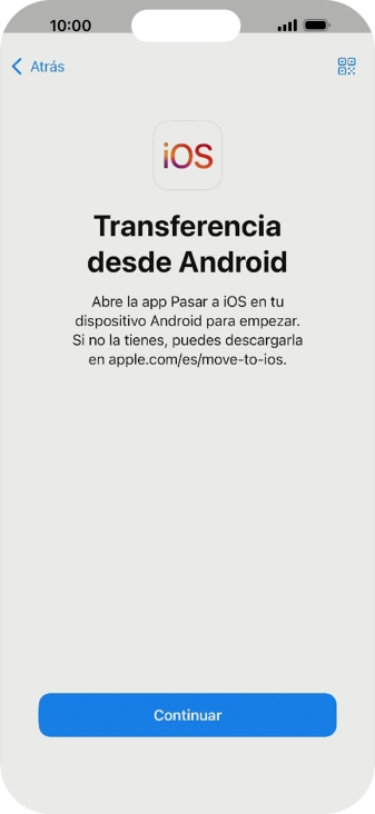 Para transferir contenido a tu teléfono, tienes que haber instalado la app 