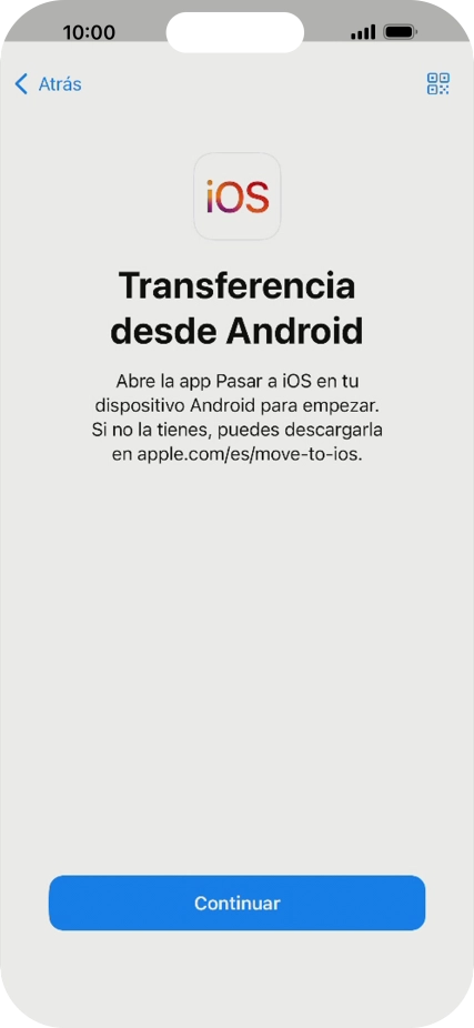 Para transferir contenido a tu teléfono, tienes que haber instalado la app 