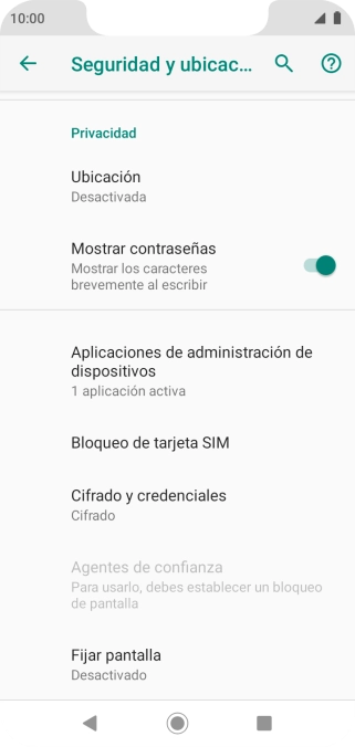 Pulsa Bloqueo de tarjeta SIM.
