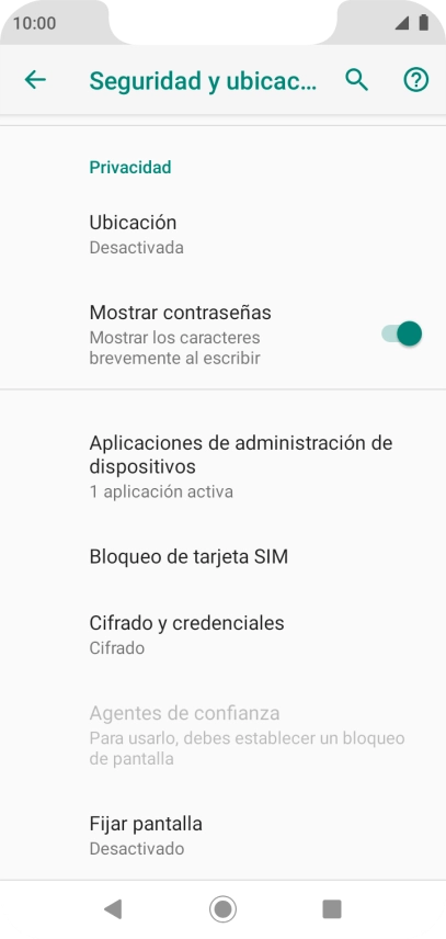 Pulsa Bloqueo de tarjeta SIM.