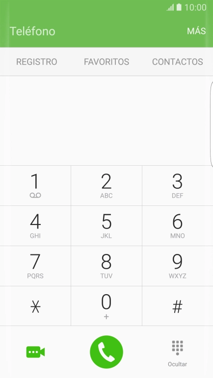 Pulsa la tecla numérica 1 durante unos instantes hasta que la pantalla muestre que estás llamando al contestador. Sigue las instrucciones para escuchar tus mensajes.