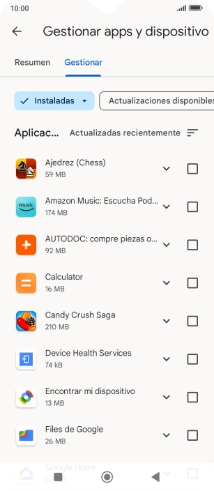 Pulsa la app deseada.
