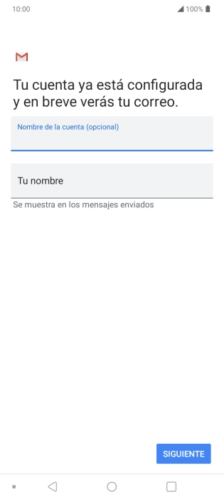 Pulsa Tu nombre e introduce el nombre del remitente.
