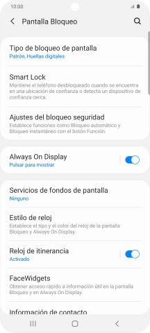 Pulsa Tipo de bloqueo de pantalla e introduce el código de seguridad extra que has creado anteriormente.