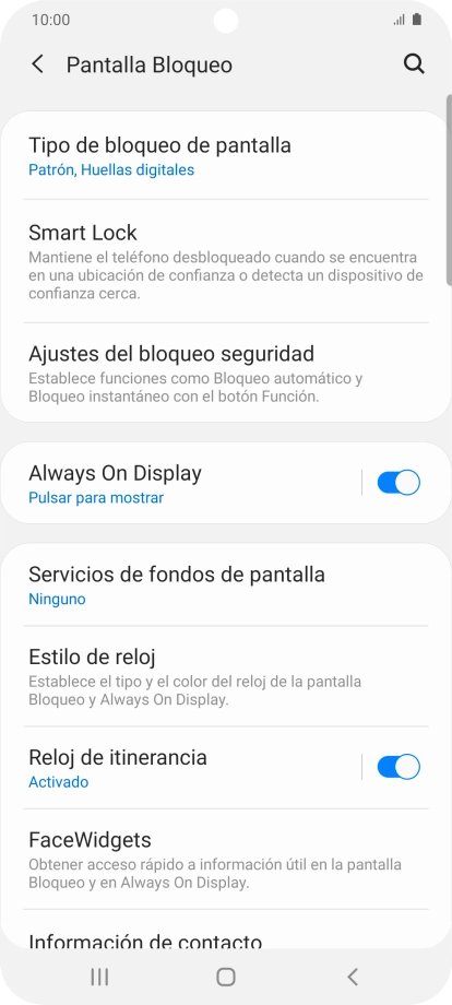 Pulsa Tipo de bloqueo de pantalla e introduce el código de seguridad extra que has creado anteriormente.