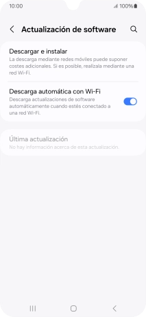 Pulsa Descargar e instalar. Si hay una versión de software nueva disponible, aparecerá ahora en la pantalla. Sigue las indicaciones de la pantalla para actualizar el software del teléfono.