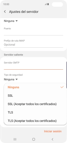 Pulsa Ninguna para desactivar la función.