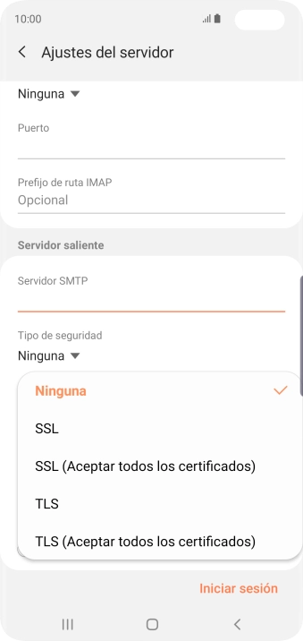 Pulsa Ninguna para desactivar la función.