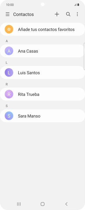Pulsa el icono de nuevo contacto.