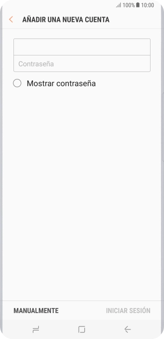 Pulsa Contraseña e introduce la contraseña de tu cuenta de correo electrónico.