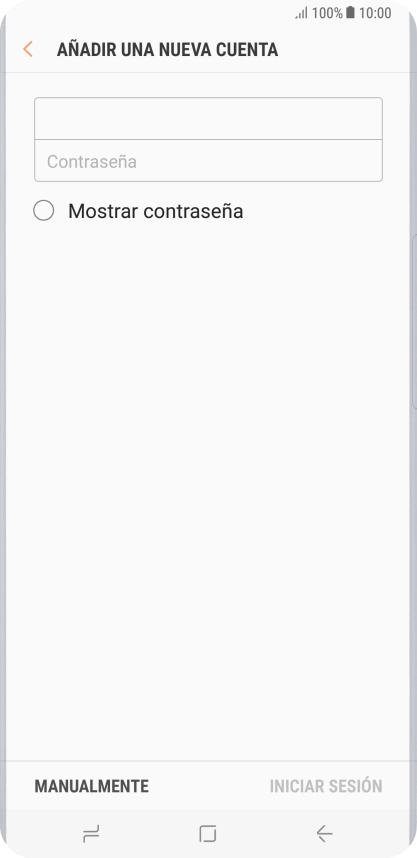Pulsa Contraseña e introduce la contraseña de tu cuenta de correo electrónico.