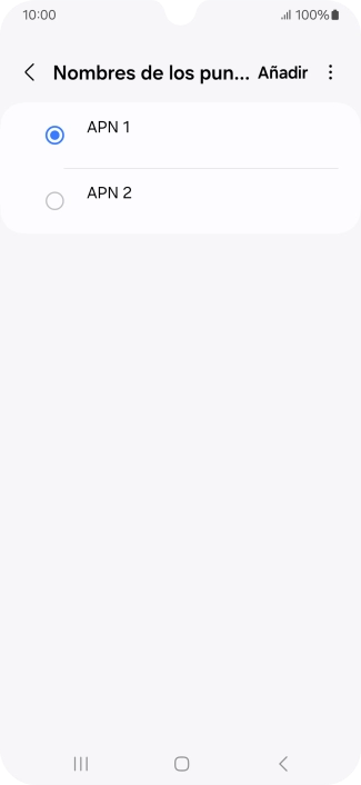 Pulsa en el campo junto a la conexión de datos para activarla.