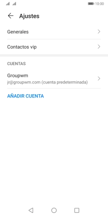 Pulsa la cuenta de correo electrónico deseada.