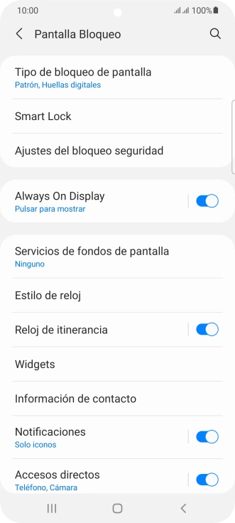 Pulsa Tipo de bloqueo de pantalla e introduce el código de seguridad extra que has creado anteriormente.